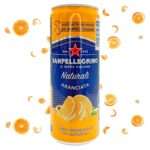 Puszka Sanpellegrino Aranciata 330 ml – włoski napój gazowany z sokiem z pomarańczy