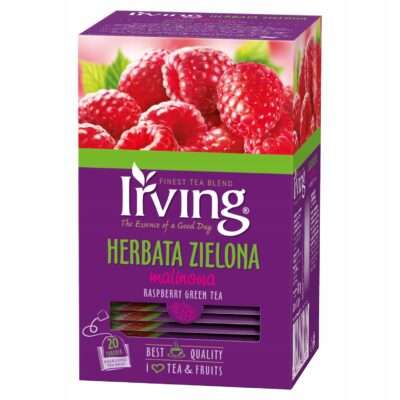 IRVING herbata ZIELONA MALINOWA green tea 20 kopertek