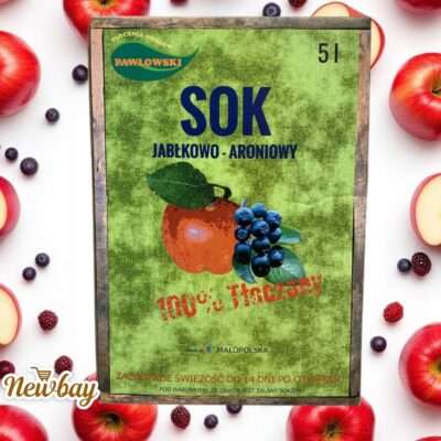 Sok 100% Jabłko - Aronia w kartonie 5 litrów - Prosto z upraw małopolski
