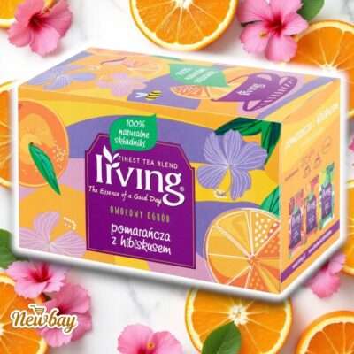 Herbatka owocowa pomarańcza i hibiskus 20 kopertek 40g Irving - obrazek 2