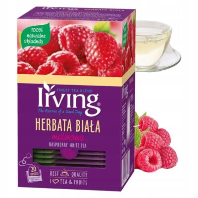Herbata biała malinowa ekspresowa Irving 20 kopertek 30 g