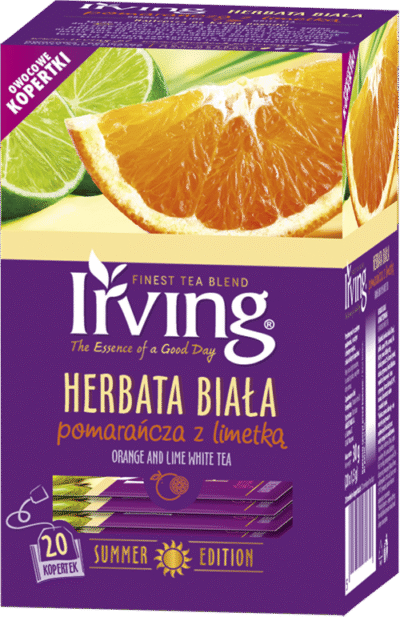 IRVING Herbata biała pomarańcza z limetką 20 kopertek