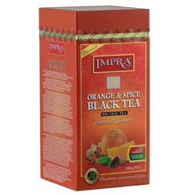 Herbata czarna liściasta Impra Orange & Spice 200g puszka