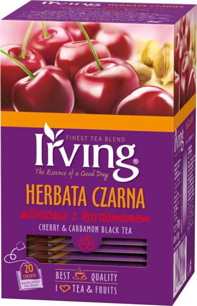 Herbata czarna wiśnia z kardamonem Irving 30 g 20 kopertek